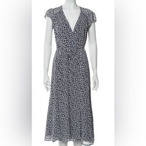 Blue Floral Reformation Wrap Dress